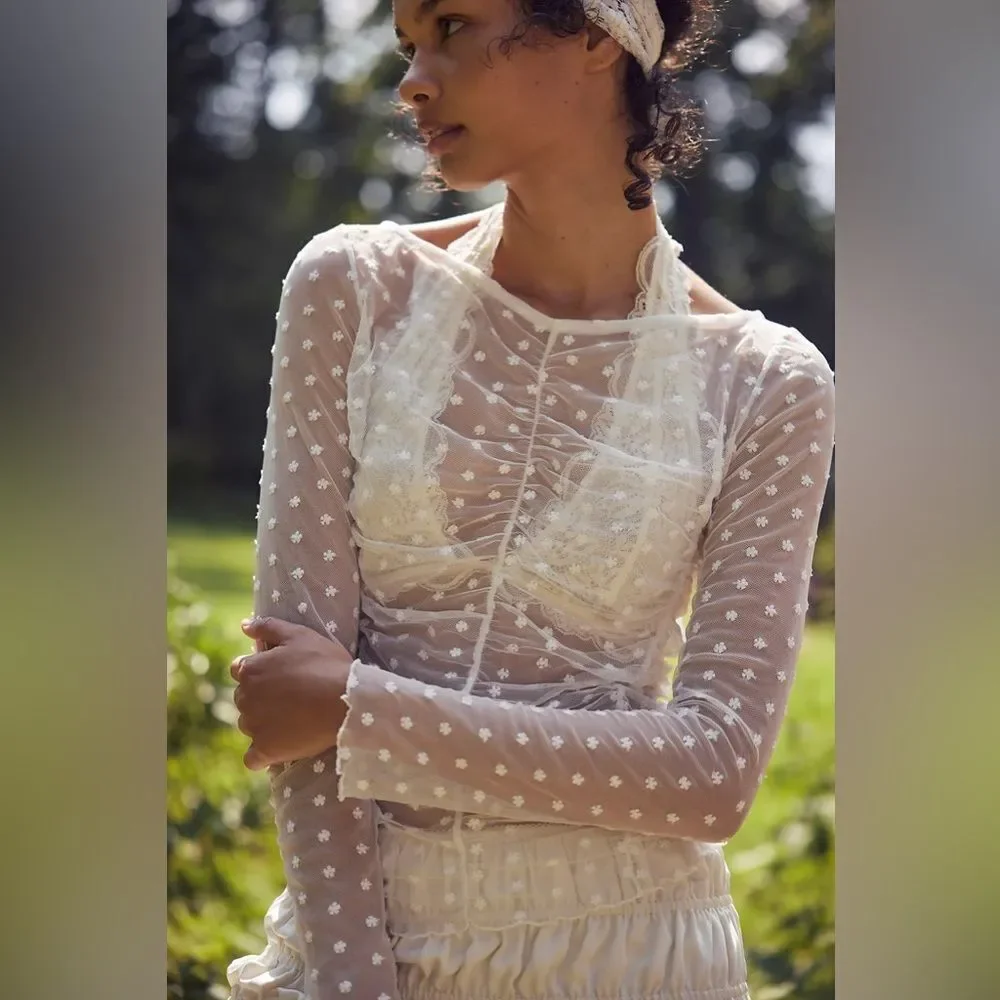 Free People Most Likely Layering Top in Ivory